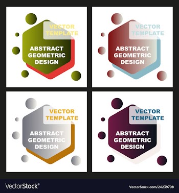 Abstract colorful geometric composition vector image