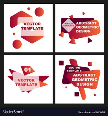 Abstract colorful geometric composition vector image