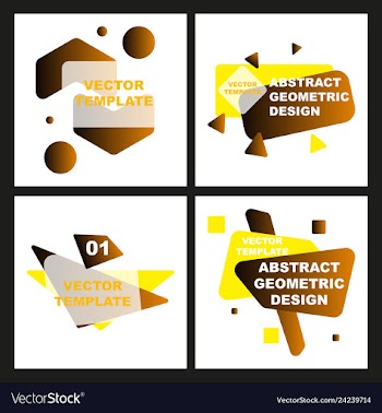 Abstract colorful geometric composition vector image