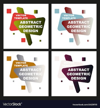 Abstract colorful geometric composition vector image