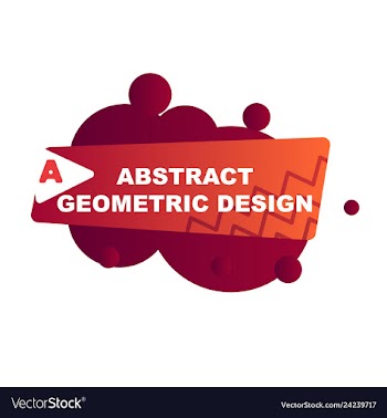 Abstract colorful geometric composition vector image