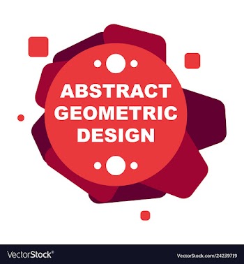 Abstract colorful geometric composition vector image