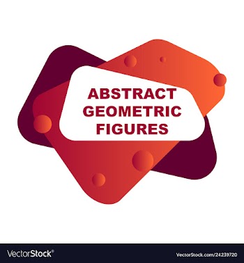 Abstract colorful geometric composition vector image