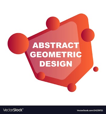 Abstract colorful geometric composition vector image