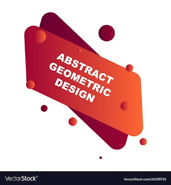 Abstract colorful geometric composition vector image