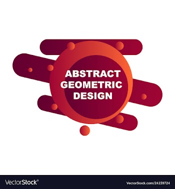 Abstract colorful geometric composition vector image