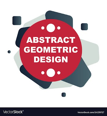 Abstract colorful geometric composition vector image