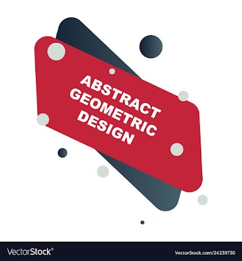 Abstract colorful geometric composition vector image