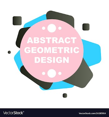 Abstract colorful geometric composition vector image
