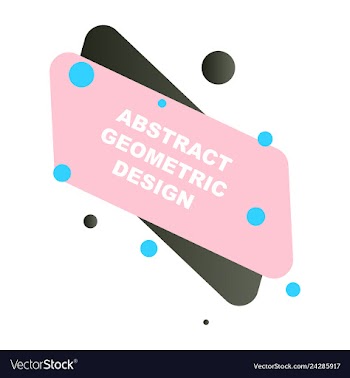 Abstract colorful geometric composition vector image