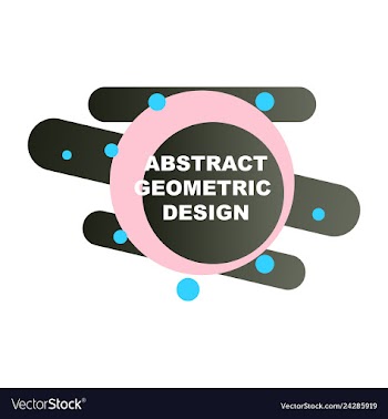 Abstract colorful geometric composition vector image