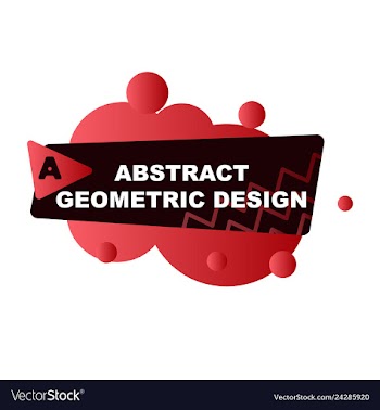 Abstract colorful geometric composition vector image