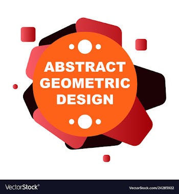 Abstract colorful geometric composition vector image