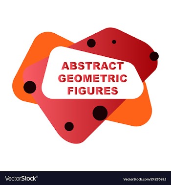 Abstract colorful geometric composition vector image
