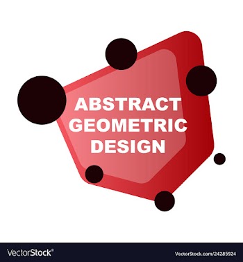 Abstract colorful geometric composition vector image
