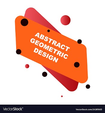 Abstract colorful geometric composition vector image