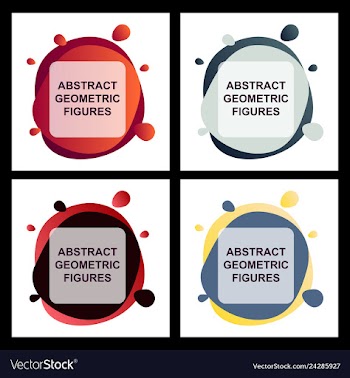 Abstract colorful geometric composition vector image