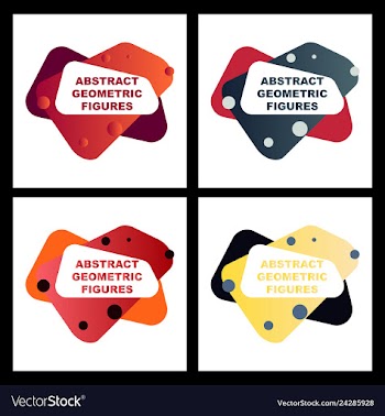 Abstract colorful geometric composition vector image