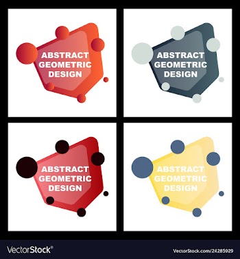 Abstract colorful geometric composition vector image