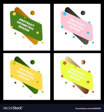 Abstract colorful geometric composition vector image