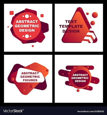 Abstract colorful geometric composition vector image