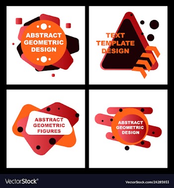 Abstract colorful geometric composition vector image