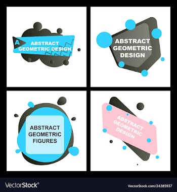 Abstract colorful geometric composition vector image