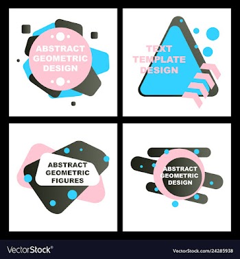 Abstract colorful geometric composition vector image