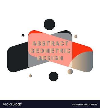 Abstract colorful geometric composition vector image