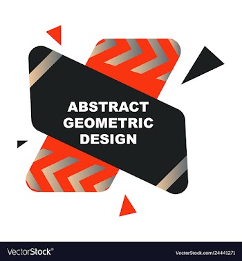 Abstract colorful geometric composition vector image