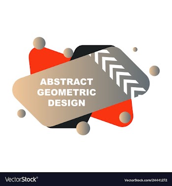 Abstract colorful geometric composition vector image