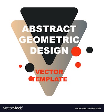 Abstract colorful geometric composition vector image