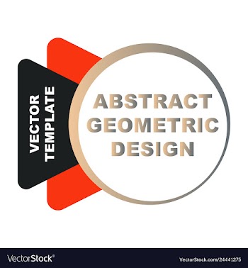 Abstract colorful geometric composition vector image