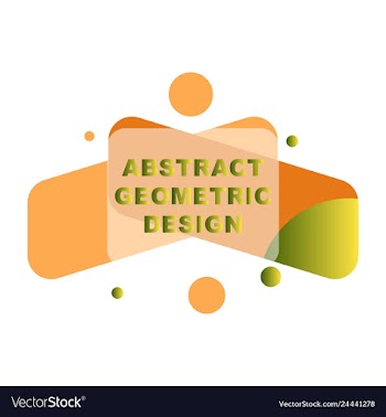 Abstract colorful geometric composition vector image