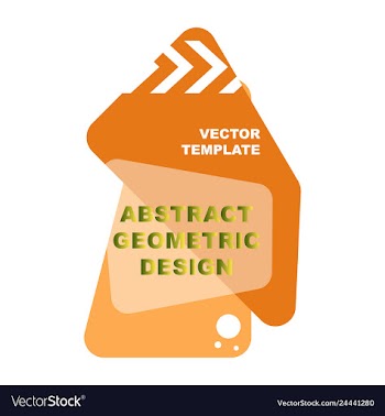 Abstract colorful geometric composition vector image