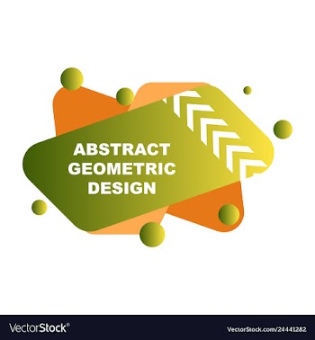 Abstract colorful geometric composition vector image