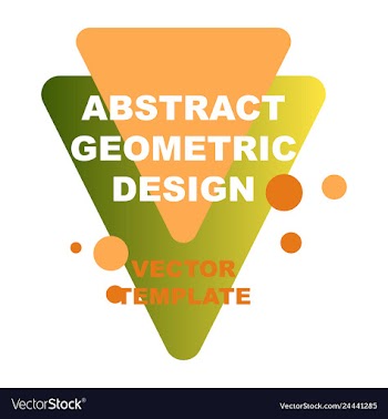 Abstract colorful geometric composition vector image