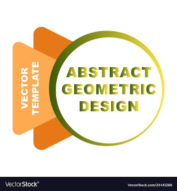 Abstract colorful geometric composition vector image