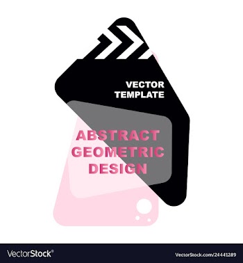 Abstract colorful geometric composition vector image