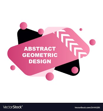 Abstract colorful geometric composition vector image