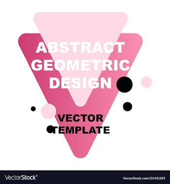 Abstract colorful geometric composition vector image