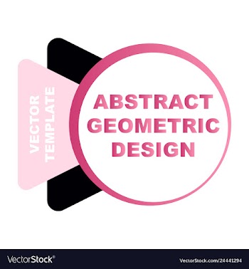 Abstract colorful geometric composition vector image