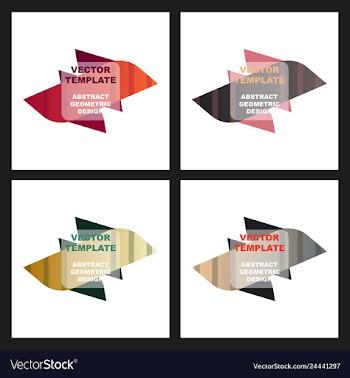 Abstract colorful geometric composition vector image
