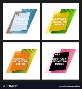 Abstract colorful geometric composition vector image