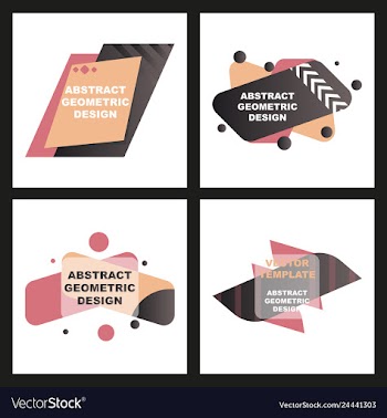 Abstract colorful geometric composition vector image