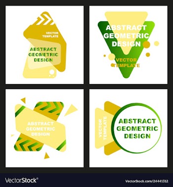Abstract colorful geometric composition vector image