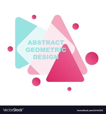 Abstract colorful geometric composition vector image