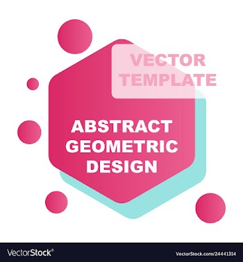 Abstract colorful geometric composition vector image