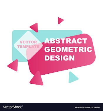 Abstract colorful geometric composition vector image