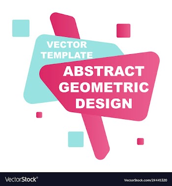 Abstract colorful geometric composition vector image